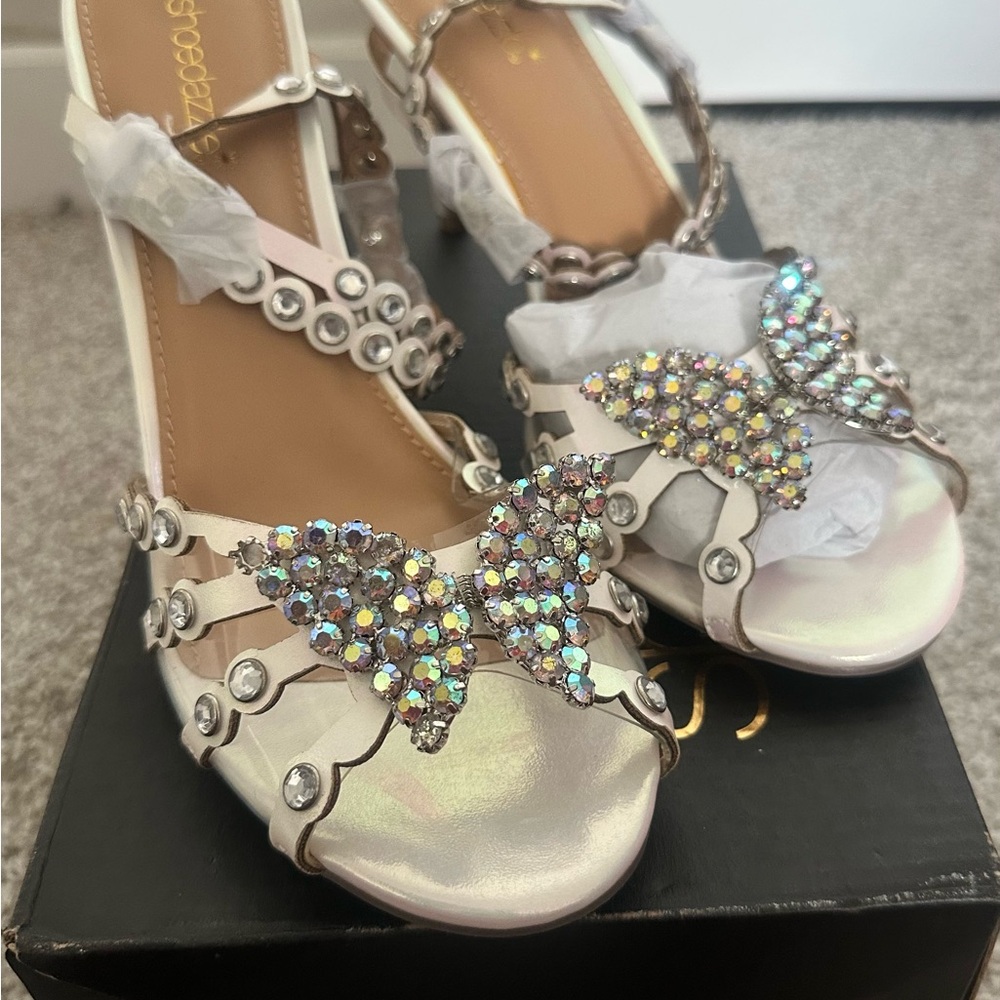 Shoe Dazzle Iridescent Butterfly Heels